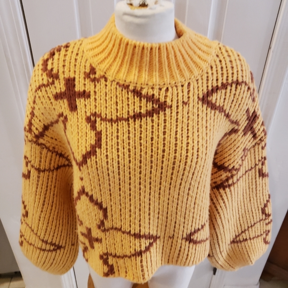 VRG GRL Golden Mustard Women's Turtleneck Sweater - Picture 2 of 7